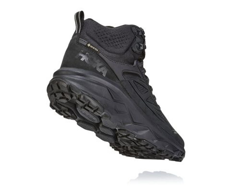 Botas De Montaña Hoka One One Hombre Negros - Challenger Mid Gore-Tex - FLUK05134